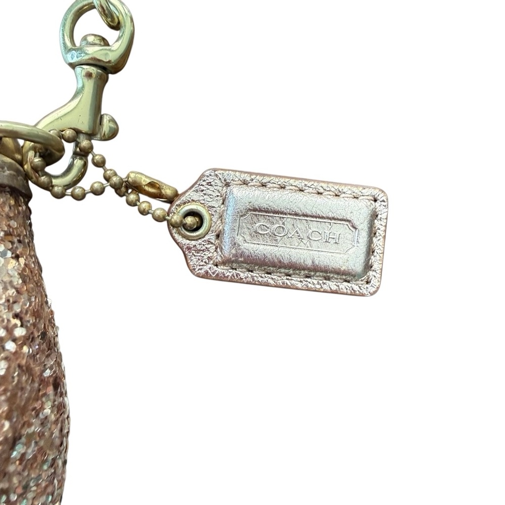 COACH POPPY Limited Edition Gold Mini Sparkling Saddle Crossbody - Picture 5 of 14
